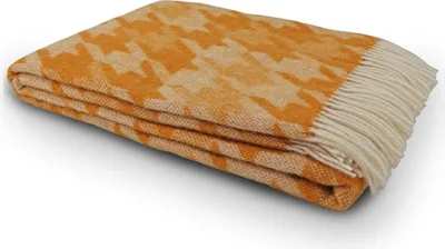 Produktbild von Fair De Luxe Wolldecke 100% Wolle | wärmende Wohndecke/Plaid vielseitig einsetzbar | Gelb