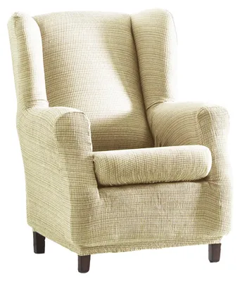 Stuhlhülle elastisch, Polyester-Baumwolle, 37x29x5 cm, Ecru