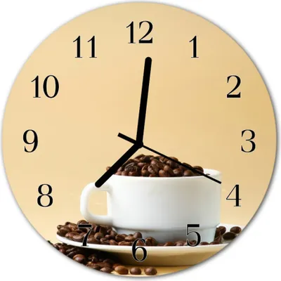 Produktbild von Glasuhr Wanduhr Küchenuhr Echt-Glas 30fi cm Kaffee braun