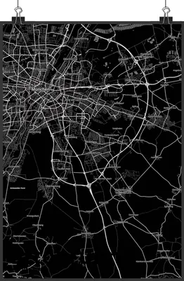 Produktbild von Mr. & Mrs. Panda Bild Ottobrunn DIN A2 - Geschenk, Deko, drucke, Plakat, wanddeko, Wanddekoration, Stadt Dorf Karte Landkarte Map Stadtplan