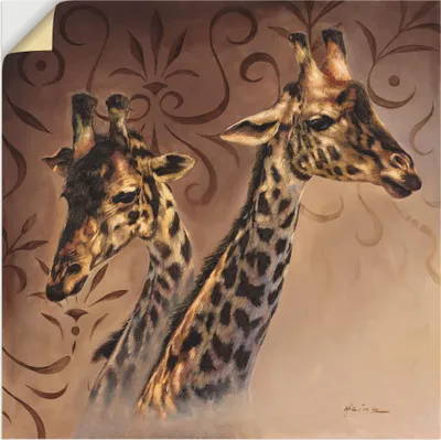Produktbild von ARTland Wandbild, selbstklebend Giraffen Größe: 30x30 cm