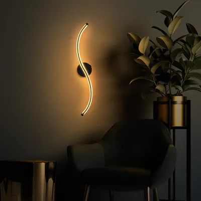 Produktbild von Opviq, Yılan - 13281, Wandleuchte, METALLKÖRPER, Schwarz, 67 x 10 x 5 cm