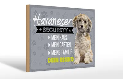 Produktbild von Holzschild Spruch 30x20cm Havaneser Security dein Risiko