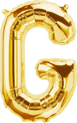 Produktbild von Folienballon Buchstabe G, gold, ca. 40 cm, für Luftbefüllung