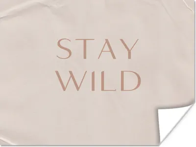 Produktbild von MuchoWow® Poster Zitate - Text - Wild bleiben 160x120 cm - Foto Plakat