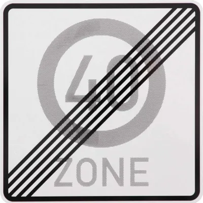 Produktbild von ORIGINAL VERKEHRSSCHILD ENDE ZONE 40 zum 50. Geburtstag als Geburtstagsgeschenk Verkehrszeichen 274.2 Geburtstagsschild Zonenschild Schild Verkehrsschilder Straßenschilder