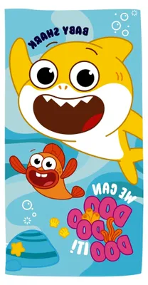 Produktbild von Badetuch oder Strandtuch 70 x 140 cm – Baby Shark