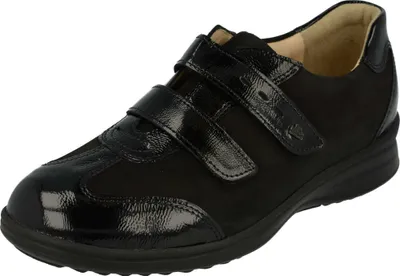 Produktbild von Bequemer Slipper Finn Comfort Desenzano, Damen, Schwarz, Leder,  - Damenschuhe Bequeme Schnürschuhe, Schwarz, leder (pony)