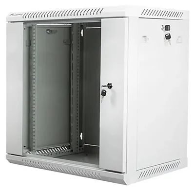 Produktbild von Lanberg Schrank Netzwerkschrank - geeignet für Wandmontage - Grau, RAL 7035 - 12U - 48.3 cm (19")
