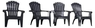 Image de Lot de 4 Fauteuils adirondack Anthracite