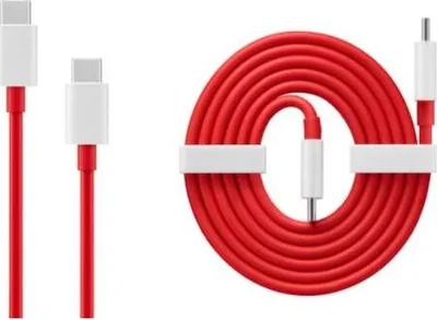 Produktbild von OnePlus Warp Schnelladekabel / Datenkabel Type-C zu Type-C, rot (1.0m), Blister