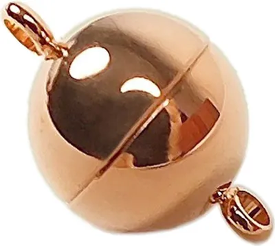 Produktbild von Minott Magnetschließe - Verschluss für Ketten und Schmuck - Edelstahl PVD Roségold Gold poliert, Ø Magnet:8 mm
