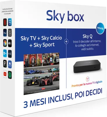 Immagine prodotto di Sky Q Ethernet (RJ-45), IPTV, Terrestre, WLAN 4K Ultra HD Nero
