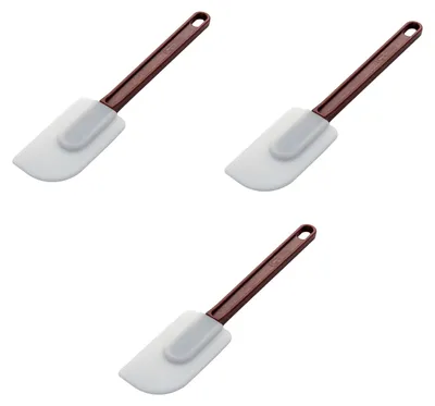 Produktbild von 3x Teigschaber Silikon, Gastronomiebedarf Spatel Spatula 25,4 cm, 10 inch