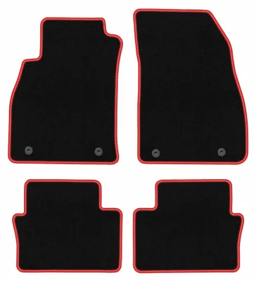 Immagine prodotto di Tappetini in moquette per Opel Insignia A 2008-2017 (berlina/station wagon/Grand tourer) – set 4 pezzi, nero/rosso, su misura – Wielganizator CARLUX
