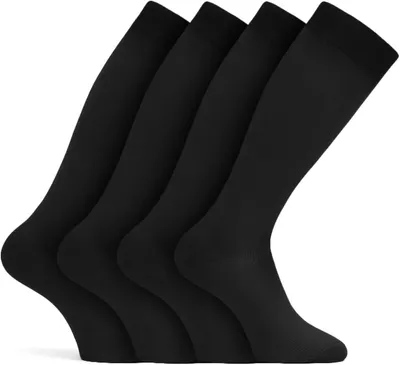 Produktbild von Kompressionsstrümpfe 2 Paar, schwarz, leichte Unterstützung, für Herren und Damen, Größe 35-38, 39-42, 43-46