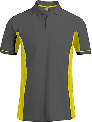 Produktbild von Funktions Kontrast Poloshirt Herren, Graphit-Neongelb, XXL