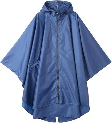 Produktbild von Famanu Regenjacke Wasserfest mit Kapuze und Reißverschluss - Dunkelblau