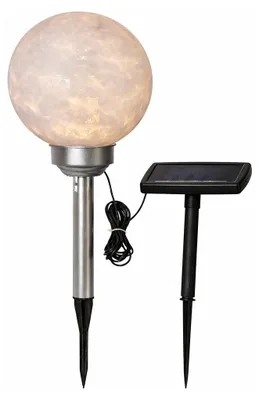 Produktbild von Star Solardekoration Luna, LED Solarkugel 20 cm, 2 Lichtmodi rotierend oder konstant warmweiß, separates Solarpanel, 300 cm Kabel, Gartenleuchte Außen