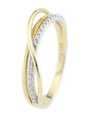 Produktbild von MIAMAR 1130365 Damen Ring 14 Karat (585) Bicolor Gold weiß 54 (17.2)