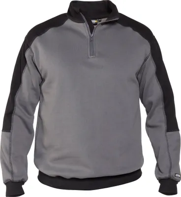 Produktbild von DASSY® Basiel Zweifarbiges Sweatshirt ZEMENTGRAU/SCHWARZ Gr.3XL Länge: STANDARD