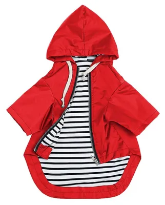 Immagine prodotto di Giacca impermeabile per cani - Design a doppio strato - Cordoncino regolabile - Abbigliamento per cani - Tasca - Comoda e calda