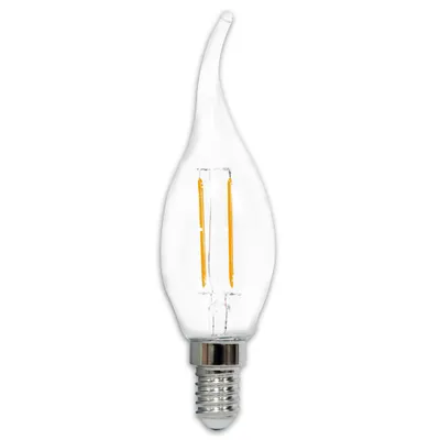 Produktbild von LightMe LED Filament Windstoß Kerze 2W = 25W E14 klar 250lm warmweiß 2700K
