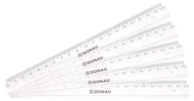 Zdjęcie produktu dla Plastikowa linijka Donau, przezroczysta, 20 cm