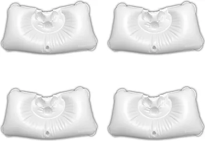 Produktbild von 4x Aufblasbares Badewanne Nackenkissen mit Saugnäpfen 47 x 24,7 cm Badekissen Kopfstütze Wannenkissen