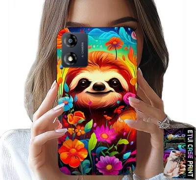 Obrázok produktu pre Puzdro pre Motorolu Moto E13 - Farebné vzory zvierat Koala + fólia