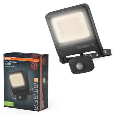 Produktbild von Osram ENDURA Flood Sensor Außenstrahler 50W 3000K Grau IP65