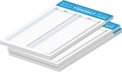 Produktbild von PRICARO Einkaufsliste "Typo", blau, A5, 3 Stück