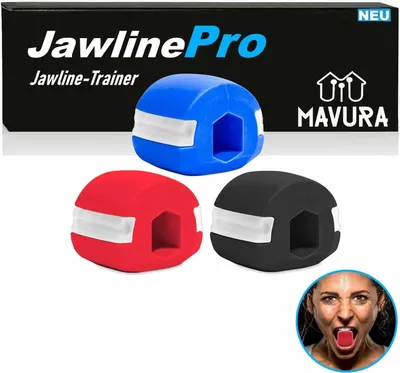 Image de JawlinePro Entraîneur de mâchoire Tenseur facial Entraîneur des muscles du visage Entraîneur de mâchoire - Kit complet