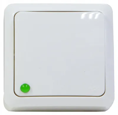 Produktbild von Elektro-Plast | Lichtschalter LN1 - Weiß - IP20 - Kompakt - Hochwertiges Material - Glänzende Oberfläche