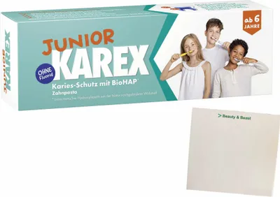 Produktbild von Karex Junior Zahnpasta (65ml Tube) + usy Block