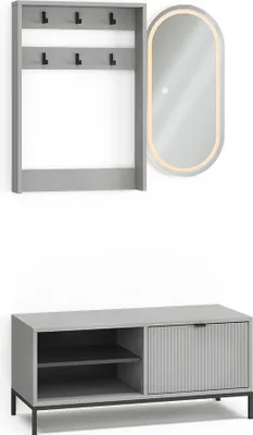 Immagine prodotto di Armadio da ingresso Vicco Eliza Grigio 100 x 45 cm Set, 3 parti, Model 58598