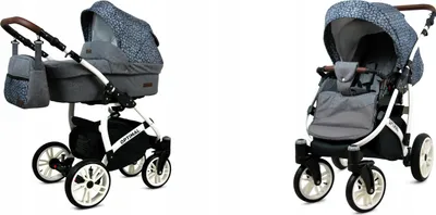 Produktbild von BabyLux® Optimal | 2in1 Kinderwagen Set | Silver Stone | Kombikinderwagen | Kinderwagenset | Bug