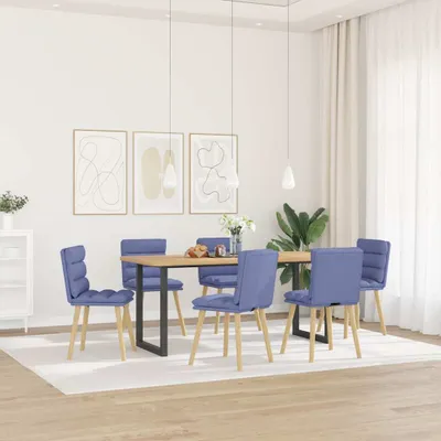 Produktbild von Esszimmerstühle 6 Stk. Jeansblau Stoff, Esszimmerstühle DesignMöbel