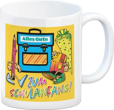 Produktbild von Zum Schulanfang Alles Gute Kaffeebecher in orange