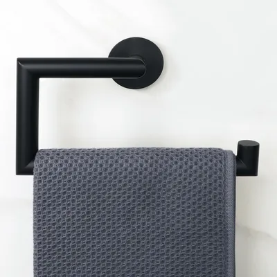 Image de Porte-serviettes mural noir