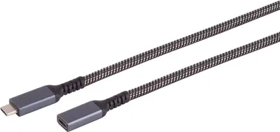 Zdjęcie produktu dla S/CONN 14-74006, 1 m, USB C, USB C, USB 3.2 Gen 2 (3.1 Gen 2), 10 Gbit/s, Czarny, Biały