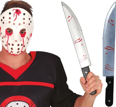 Produktbild von Halloween Killer Blutiges Hackmesser 45cm