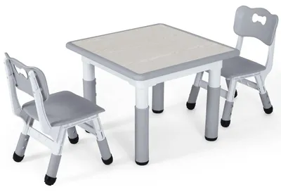 Immagine prodotto di Tavolo per bambini e sedie - Tavolo per bambini - Sedia per bambini piccoli - Sedia per bambini - Tavolo - Altezza regolabile