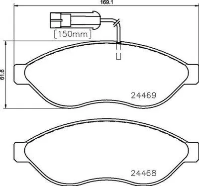 Produktbild von Vorderradbremsbeläge - Brembo P23144 - Set von 4 Stück