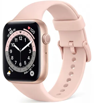 Produktbild von Smartwatch Damen Herren HD und mit Blutdruckmessung Pulsuhren Telefonfunktion Schlaftracker 120+ Sportmodi IP68 Wasserdicht Sportuhr für Android Rosa