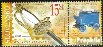 Produktbild von Briefmarken Slowakei 2005 Mi 526Zf mit Zierfeld (kompl.Ausg.) postfrisch Philatelie