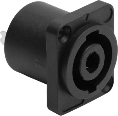 Zdjęcie produktu dla Gniazdo Speakon 4-pin - wpuszczane gniazdo głośnikowe - przyłącze głośnikowe - plastikowa obudowa - 1 sztuka [05211].