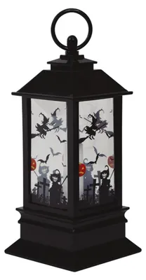 Produktbild von Laterne mit Halloween Motiven und LED Kerze 18cm