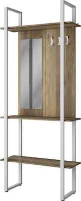 Zdjęcie produktu dla Szafa Vicco Livi Biały 90 x 215 cm z haczykiem i lusterkiem, Model 57430