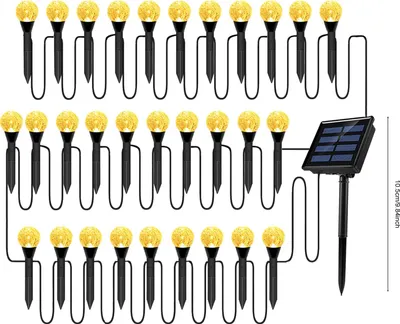 Produktbild von Solar Bubbles Lawn Lamp String Set Outdoor Landschaft Dekoration IP65 Wasserdicht Leds Solar-Powered Pfahl Lichter für Weg / Hof / Garten